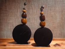 Load image into Gallery viewer, Handmade boho wood clip on earrings
