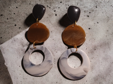 Load image into Gallery viewer, Handmade Chunky acrylic clip on earrings
