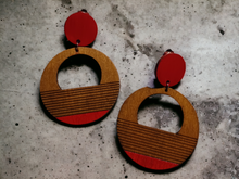 Load image into Gallery viewer, Handmade Minimalist Geometric design Clip on earrings
