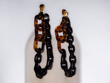 Load image into Gallery viewer, Handmade Avant garde Acrylic Chain Clip On earrings
