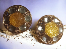 Load image into Gallery viewer, Vintage Chunky acrylic clip on earrings
