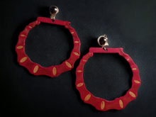 Load image into Gallery viewer, Clip on Wooden Bamboo Hoop Earrings
