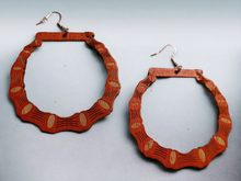 Load image into Gallery viewer, Large and Chunky Wooden Bamboo Earrings
