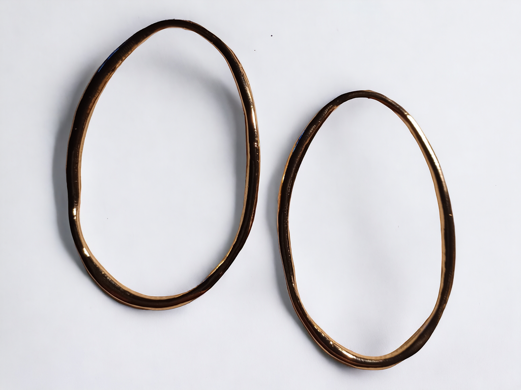 Abstract minimalist Large hoops