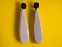 Load image into Gallery viewer, Handmade boho wood clip on earrings
