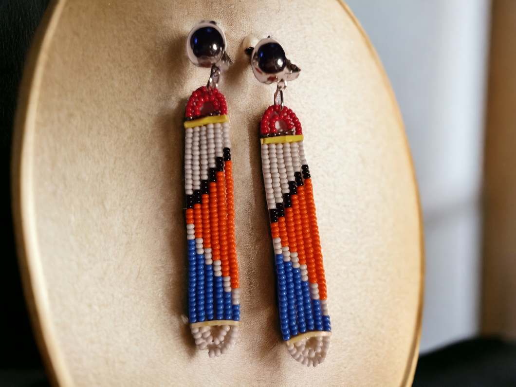 Clip on Handmade Maasai Earrings