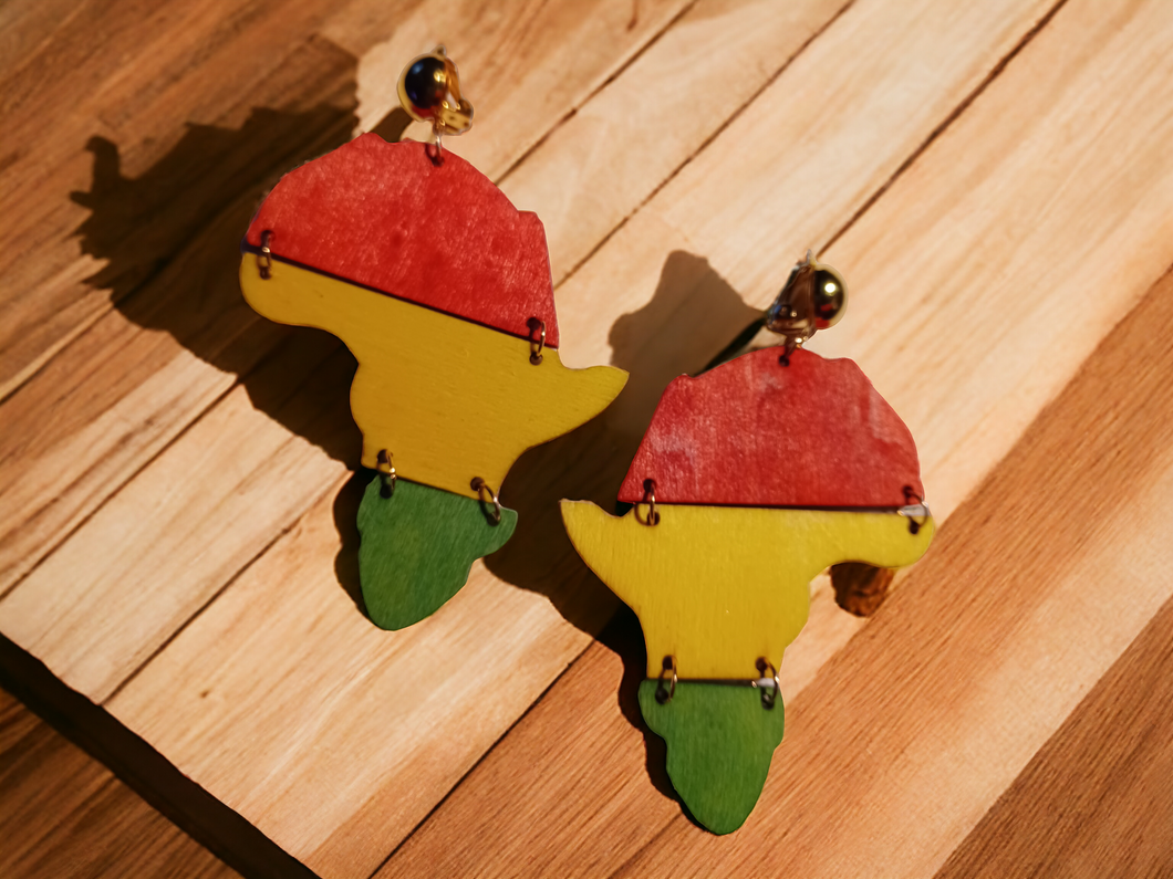 Tri color africa clip ons