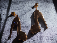 Load image into Gallery viewer, Gold metal large high heel design Clip ons
