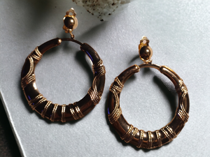 Classic clip on Bamboo Hoops