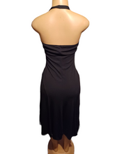 Load image into Gallery viewer, Vintage bcbg Paris black halter dress Xs 1990s
