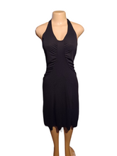 Load image into Gallery viewer, Vintage bcbg Paris black halter dress Xs 1990s
