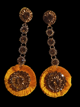 Load image into Gallery viewer, Handmade boho beaded crystal Clip On earrings
