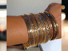 Load image into Gallery viewer, Set of 20 Chunky gold Bangles
