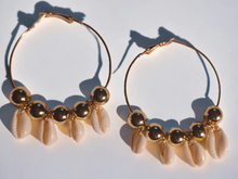 Load image into Gallery viewer, Handmade Cowrie Hoops
