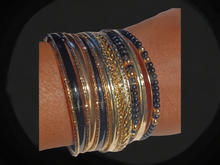 Load image into Gallery viewer, Set of 20 Chunky gold Bangles
