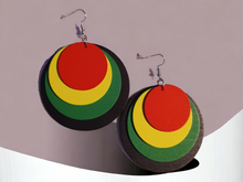 Load image into Gallery viewer, Wooden Multi Disc Earrings
