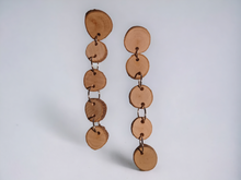 Load image into Gallery viewer, Hand cut raw wood earrings
