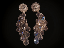 Load image into Gallery viewer, Runway rhinestone dangle clip on earrings
