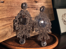 Load image into Gallery viewer, Large Glam Rhinestone chandelier earrings
