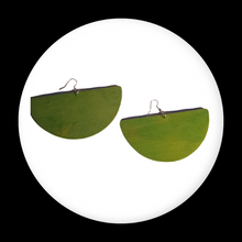 Load image into Gallery viewer, Large half circle Wooden Earrings
