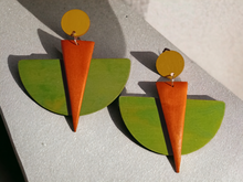 Load image into Gallery viewer, Handmade Pop Art wooden earrings
