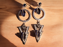 Load image into Gallery viewer, Handmade Abstract afrocentric clip on earrings
