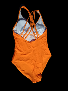 Orange Strappy back swimsuit XL