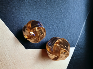 Chunky Knot Stud Clip On Earrings