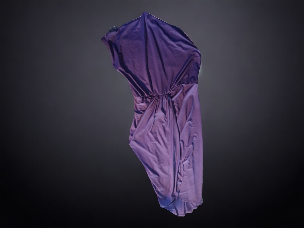 Purple 1 shoulder Assymetric dress XL