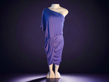 Load image into Gallery viewer, Purple 1 shoulder Assymetric dress XL

