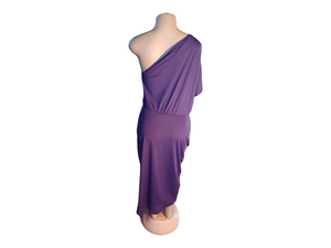 Purple 1 shoulder Assymetric dress XL