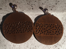 Load image into Gallery viewer, Boho laser cut geometric design Clip on earrings
