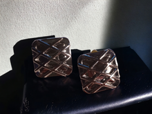 Load image into Gallery viewer, Chunky square acrylic stud clip on earrings
