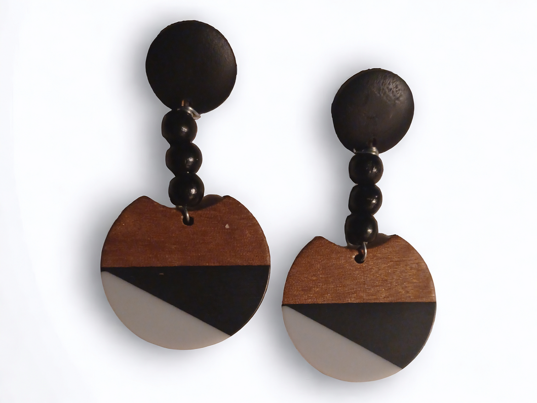Handmade boho dangle clip on earrings