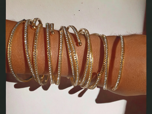 Rhinestone bangles set of 6