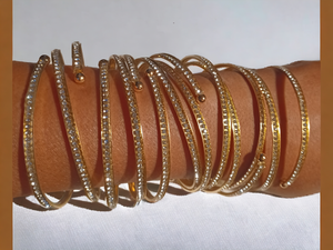 Rhinestone bangles set of 6