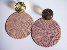 Load image into Gallery viewer, Handmade Hammered Metal Disc Clip On Earrings
