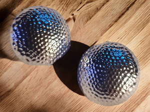 Extra large silver metal clip on studs