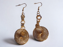 Load image into Gallery viewer, Minimalist spiral wire design earrings
