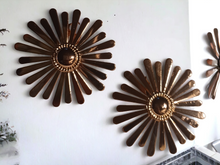 Load image into Gallery viewer, Large mid century modern design sunburst clip on studs
