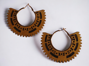 Wood and metal laser cut hoops