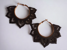 Load image into Gallery viewer, Wood and metal laser cut hoops
