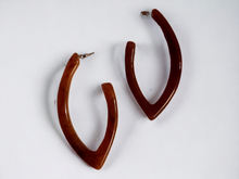 Load image into Gallery viewer, Large Lucite Mid century Hoop Earrings
