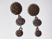 Load image into Gallery viewer, Silver Glam rhinestone dangle earrings
