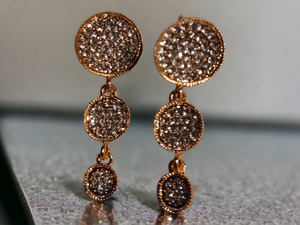 Glam rhinestone dangle earrings