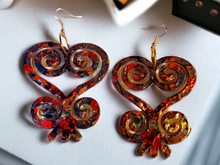 Load image into Gallery viewer, Handpainted Adinkra symbol Earrings
