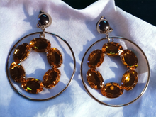 Load image into Gallery viewer, Handmade rhinestone clip on hoops
