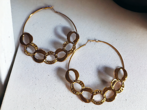 Large fulani chain design hoops