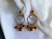 Load image into Gallery viewer, Gold small ball hoop Clip On Earrings
