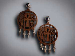 Handmade Ankh Charm Clip on earrings